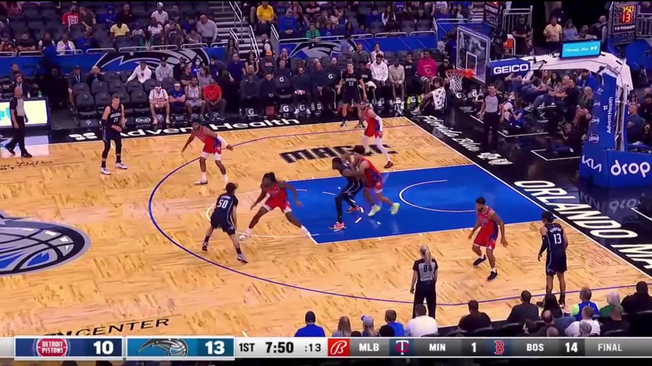 Video still from a Magic home game in Orlando